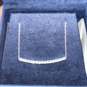 Round Brilliant 1.00 ctw VS2 Clarity, I Color Diamond 14kt Gold Bar Necklace